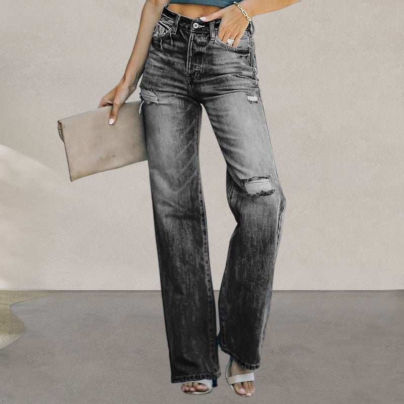 Casual Wide Leg Jeans For Women