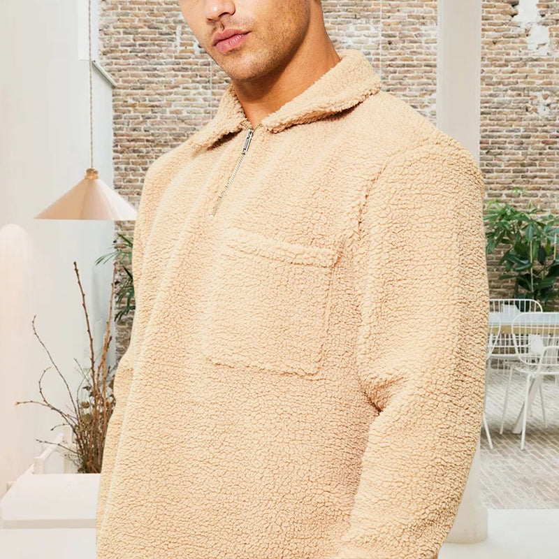 Standing Collar Loose Plush Sweater