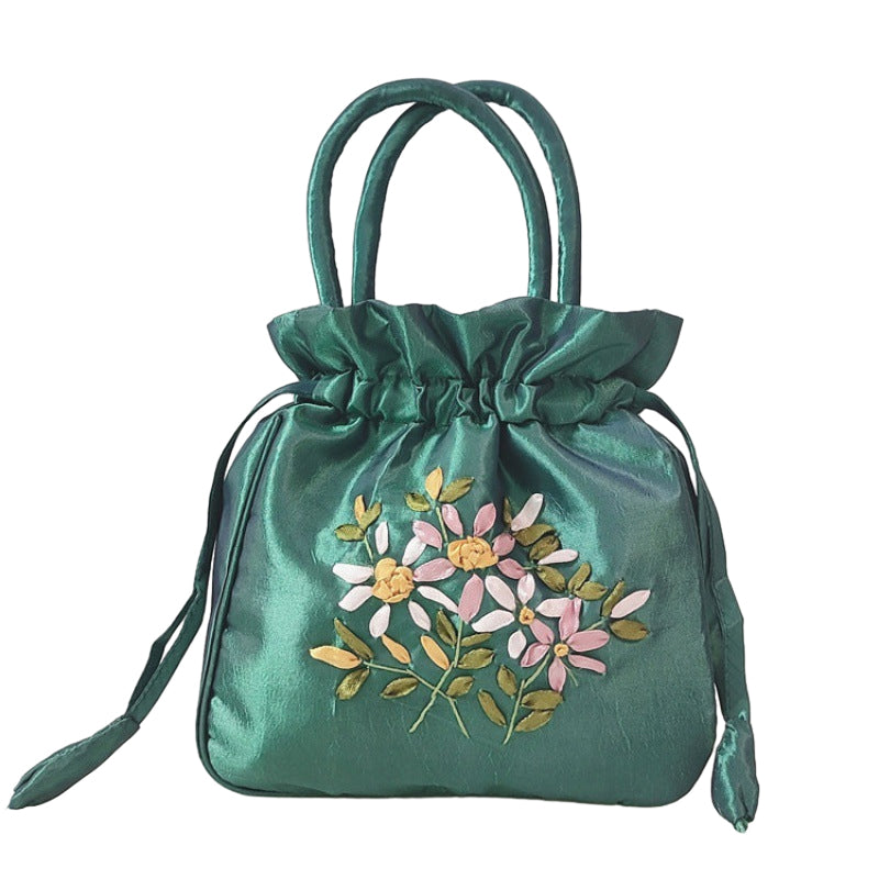 Embroidered Floral Pattern Pouch