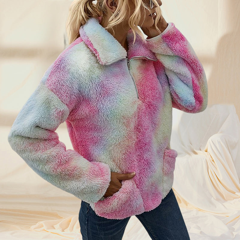 Tie-Dye Plush Sweatshirt