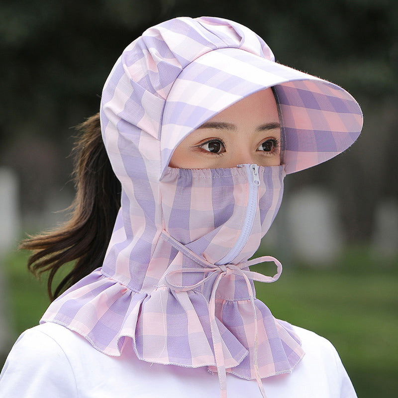 Sunshade Long Brim Sun Hat with Fan