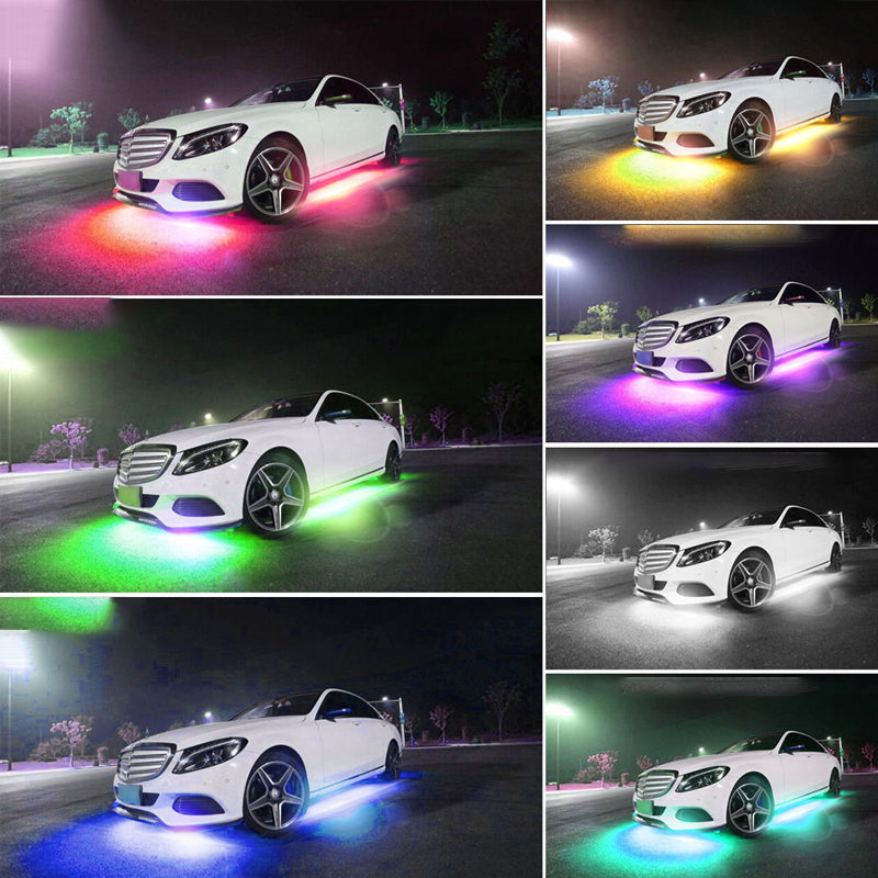 Waterproof RGB Flexible LED Strip for Car Chassis(4pcs)