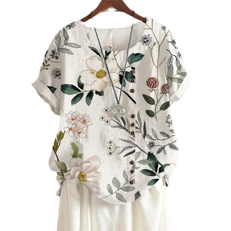 Cotton Linen Vintage T-Shirt