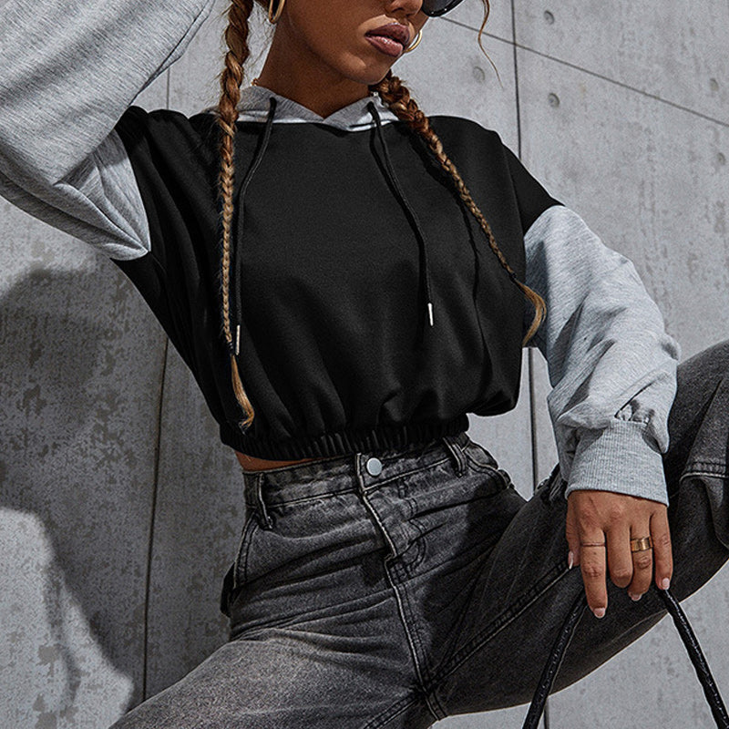 Cropped Casual Sports Hoodie