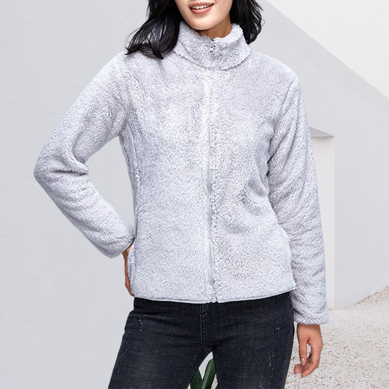 Zippered Jacket With Fleece Cardigan