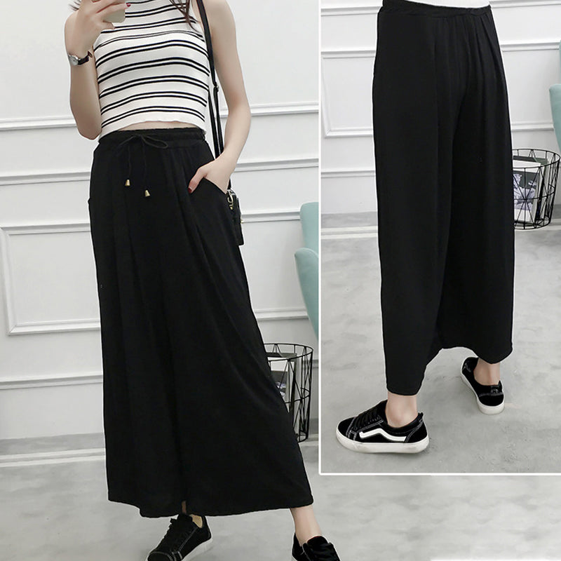 Women's Cropped Wide Leg Pants