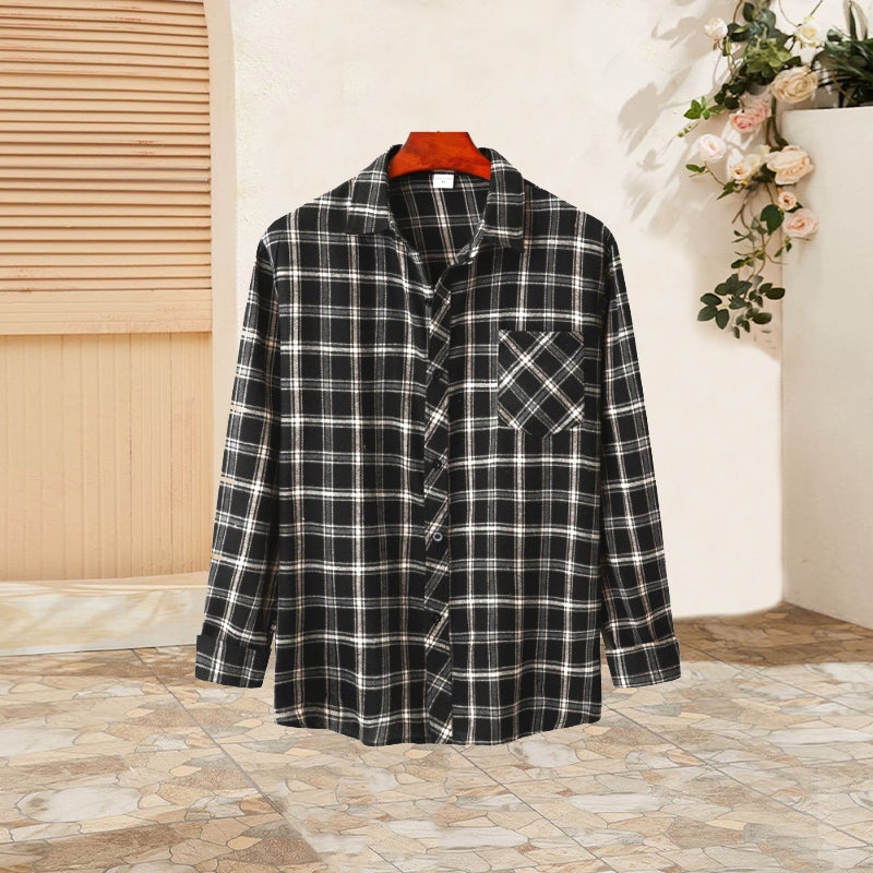 Men's Plaid Loose Shirt