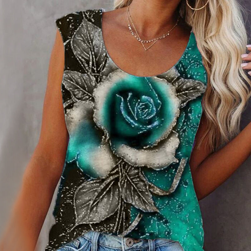 Round Neck Rose Vest