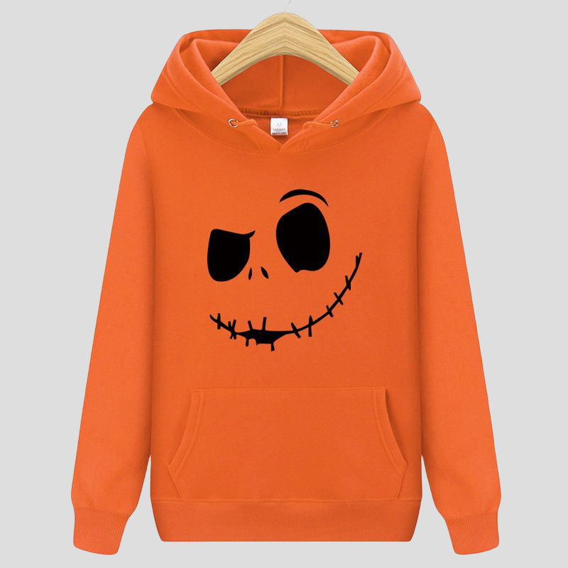 Men's Halloween Smiley Print Hoodie