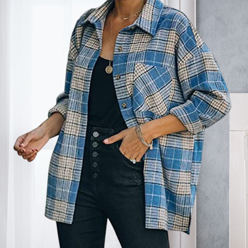 Woolen Plaid Coat