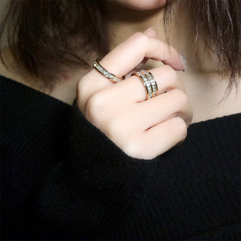 Titanium Plated Rose Gold Ring