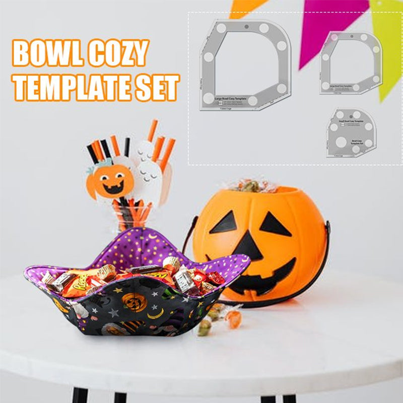 Halloween Candy Bowl Cozy Template Cutting Ruler Set