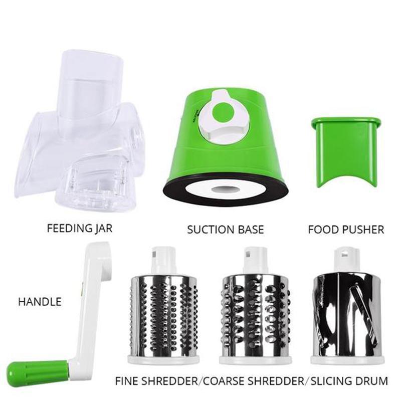 3 in 1 Rotary Cheese Grater Vegetable Slicer