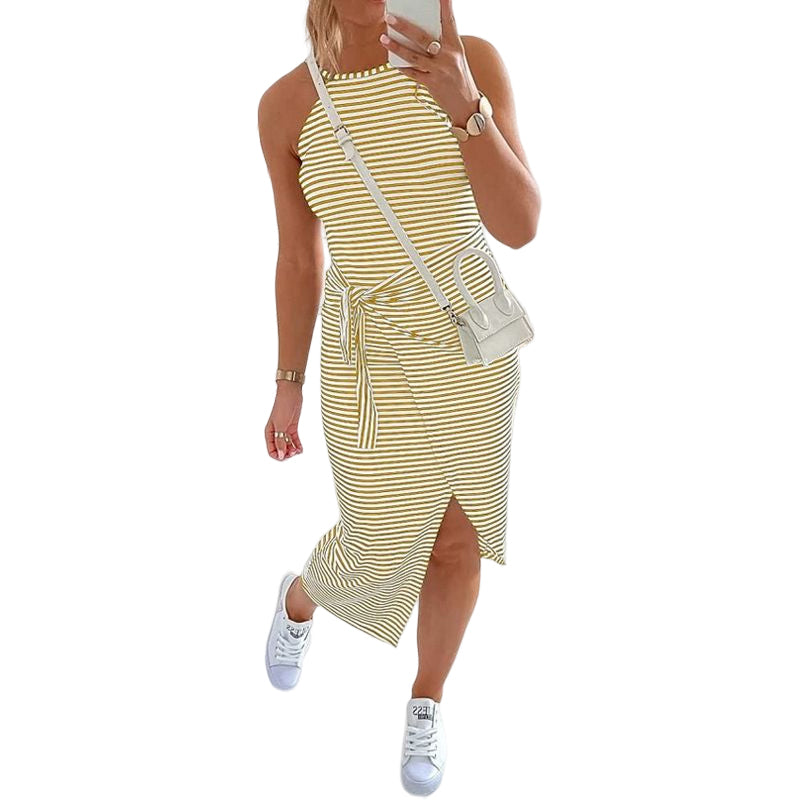 Striped Halter Dress