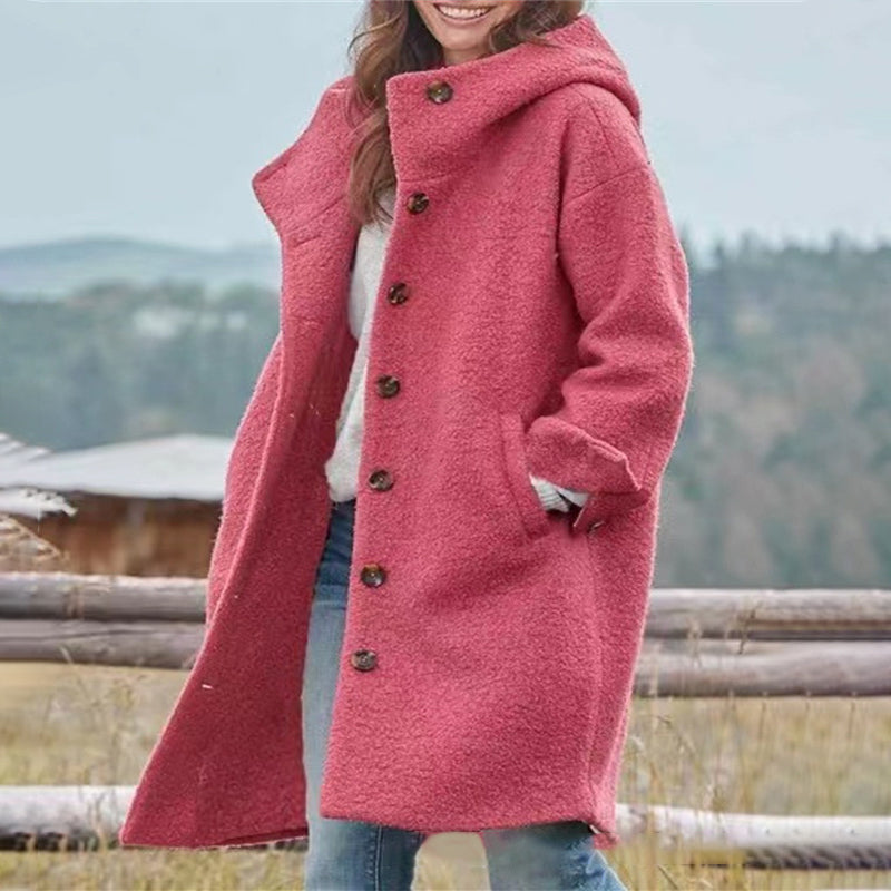 Solid Tweed Coat