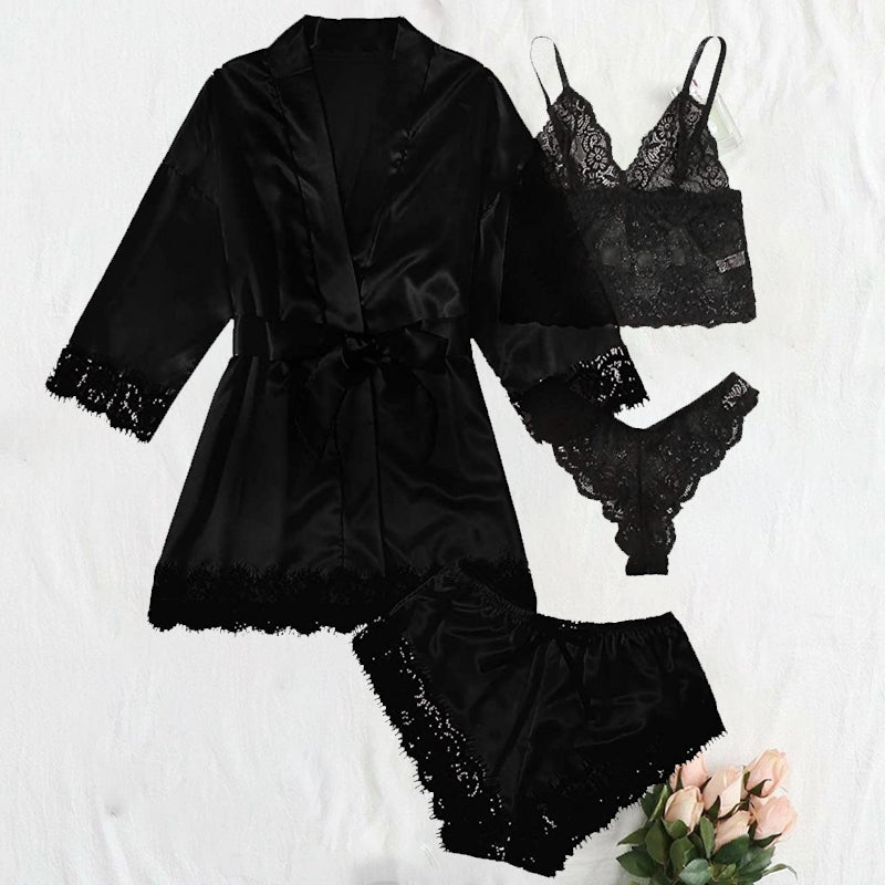 Women's Sleepwear 4PCS Pajama Set