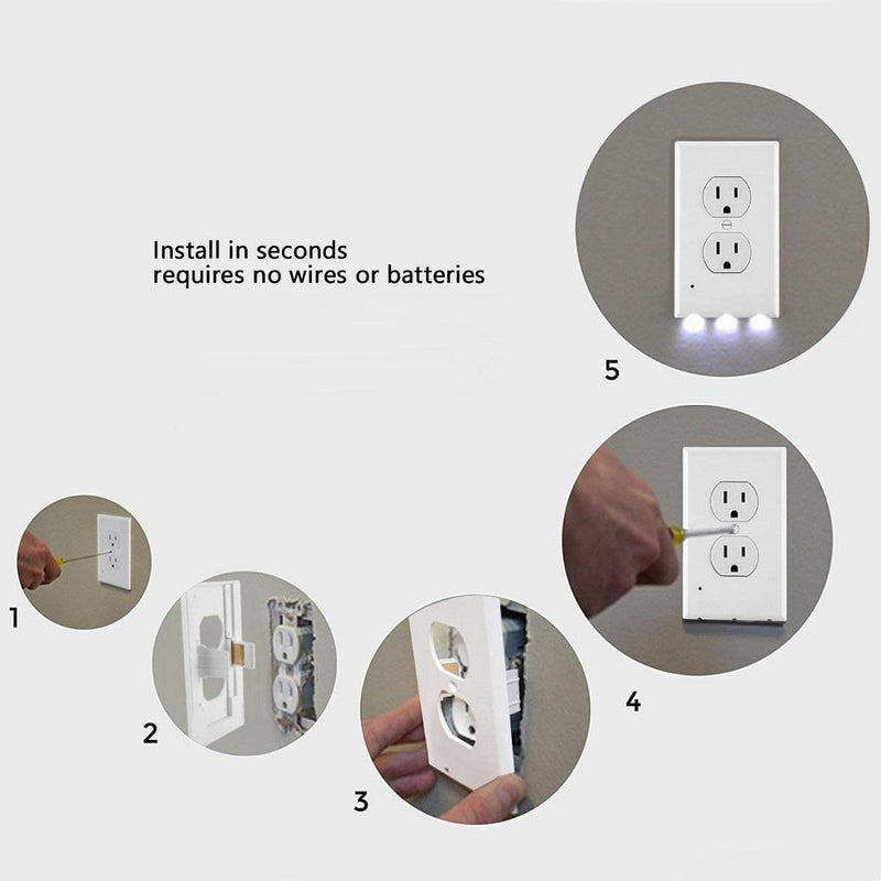 Outlet Wall Plate With Night Lights