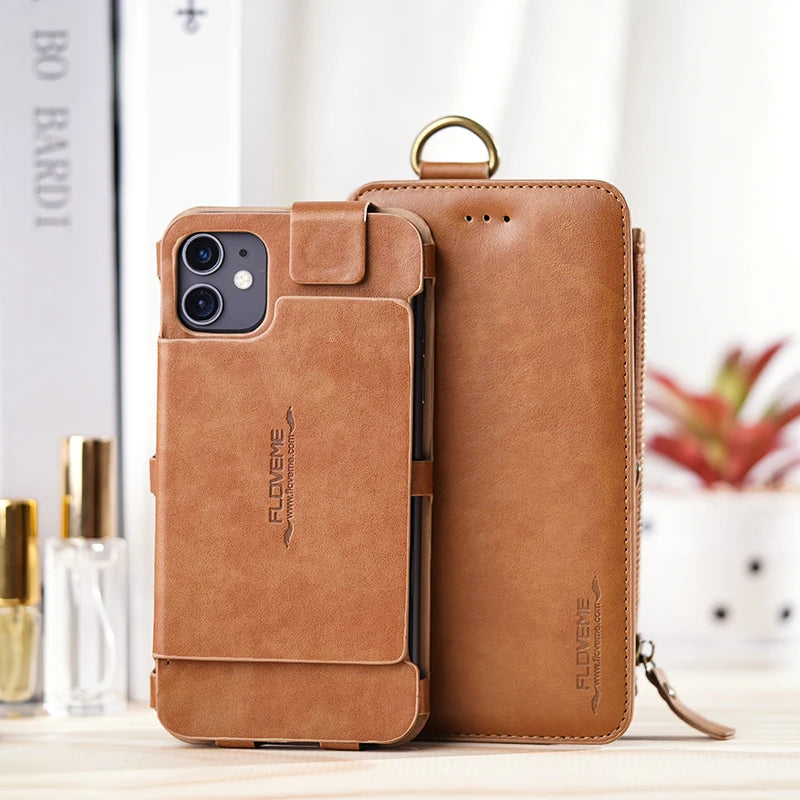 Classic Retro Stand Wallet Case For Phone