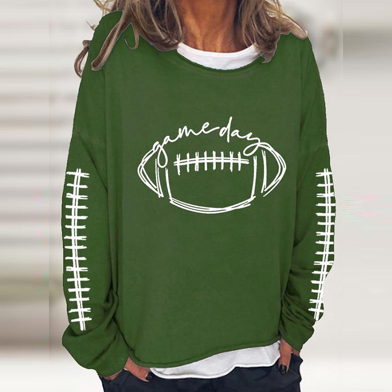 Women's Gameday Football Lover Casual Long-Sleeve T-Shirt