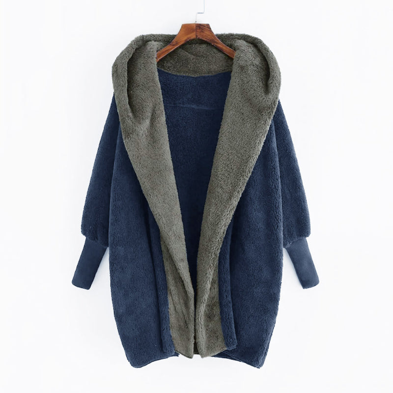 Hooded Loose Fleece Coat