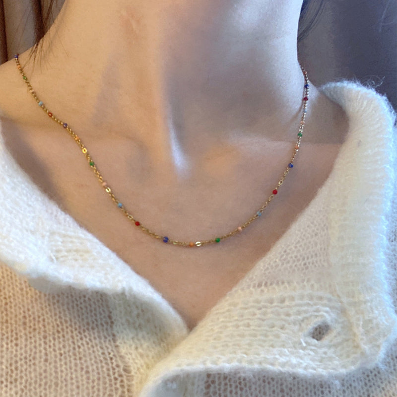 Enamel and Gold Necklace