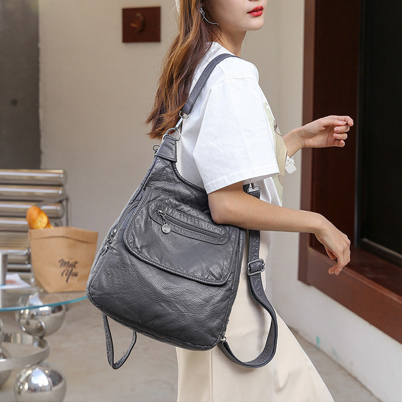 Vintage PU Travel Backpack