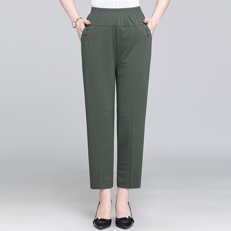 High Waist Cropped Trousers