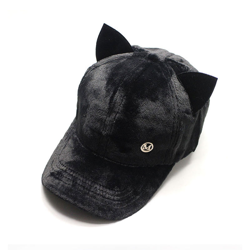 Plush Cat Ears Baseball Cap