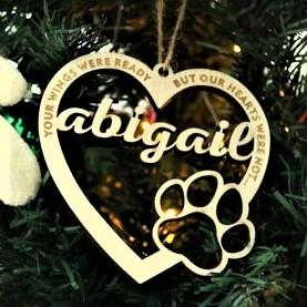 PERSONALIZED DOG/CAT PAW CHRISTMAS ORNAMENT