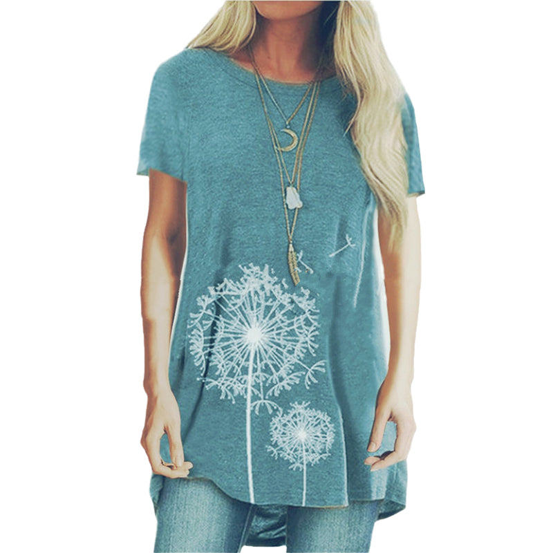 Floral Print Midi T-Shirt