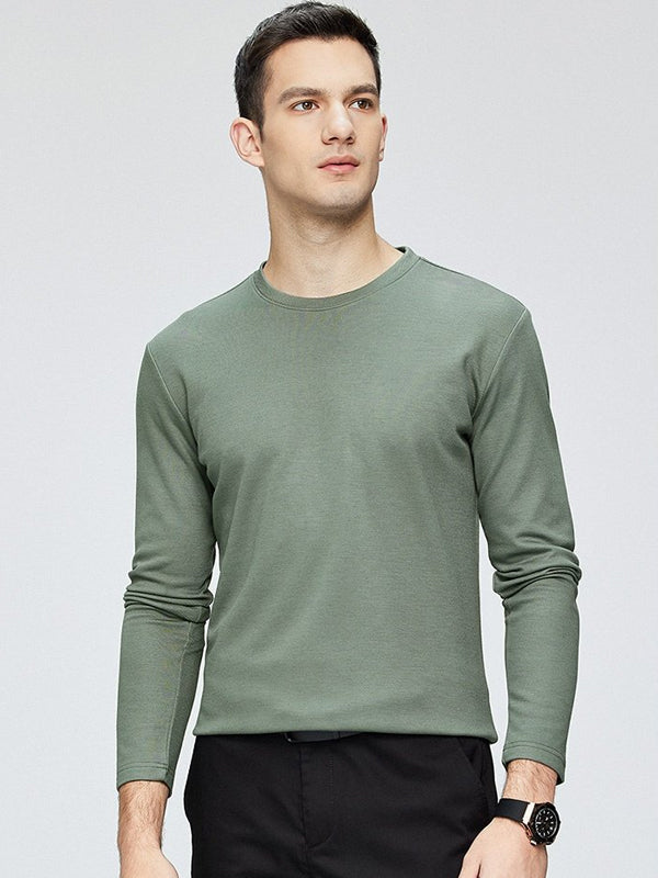 Men's Casual Comfortable Round Neck Long Sleeve T-Shirt