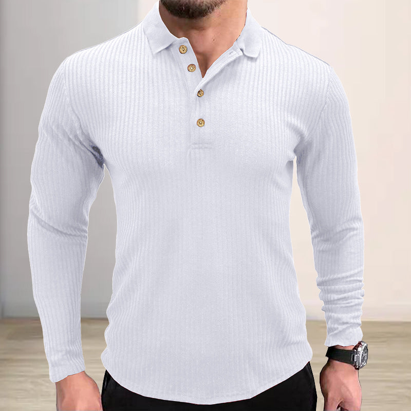 Lapel Striped POLO Shirt