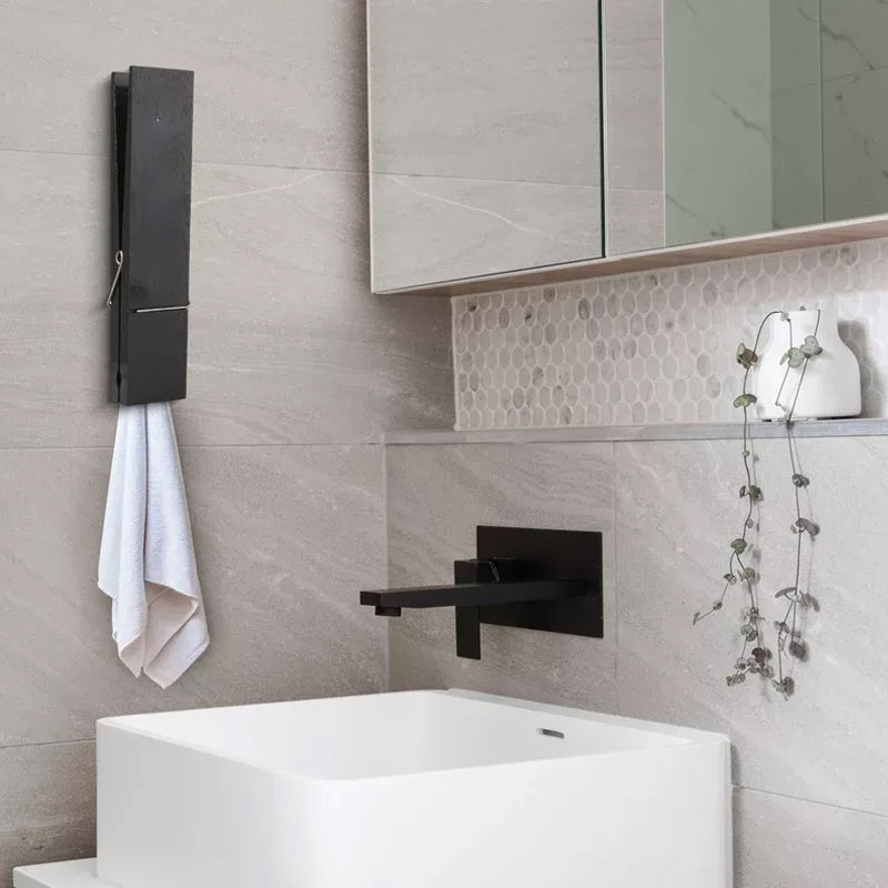 Clothespin Bathroom Towel Holder Decor