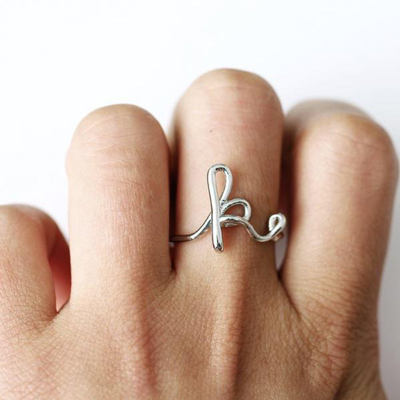 Simple A-Z Letter Ring