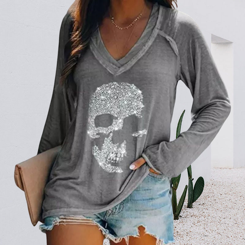 Retro Skull Long Sleeve Shirts