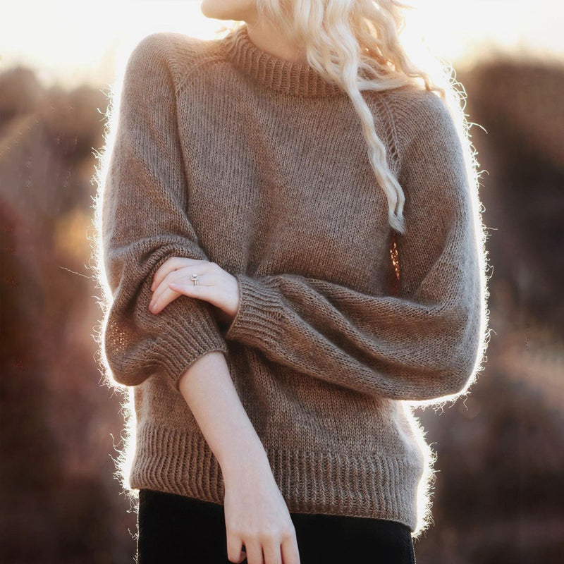 Mohair Solid Color Sweater