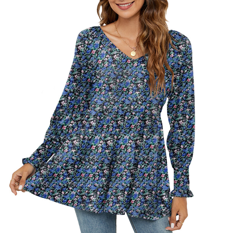 Printed Puff Long Sleeve Shirt