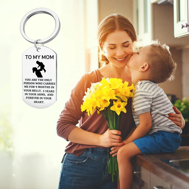 TO MY MOM Keyring, Necklace