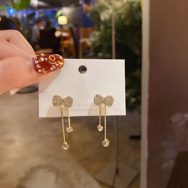 Bow Full Diamond Earrings