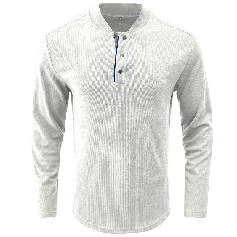 Henry Collar Button T-Shirt