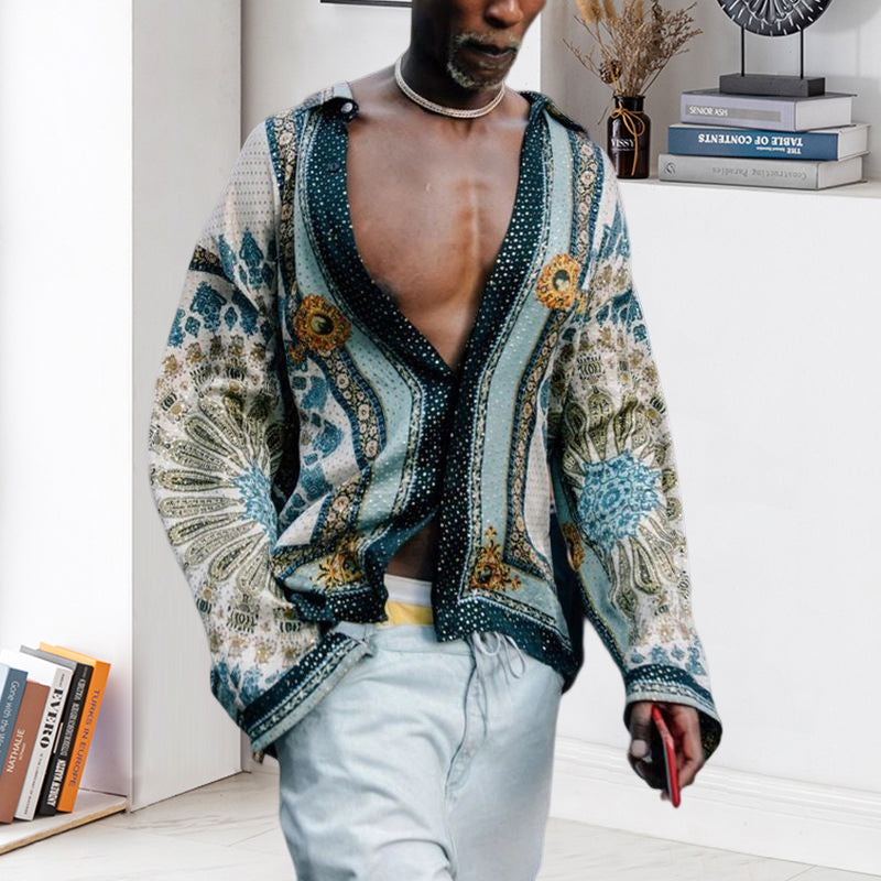 Men's Printed Long Sleeve Shirt