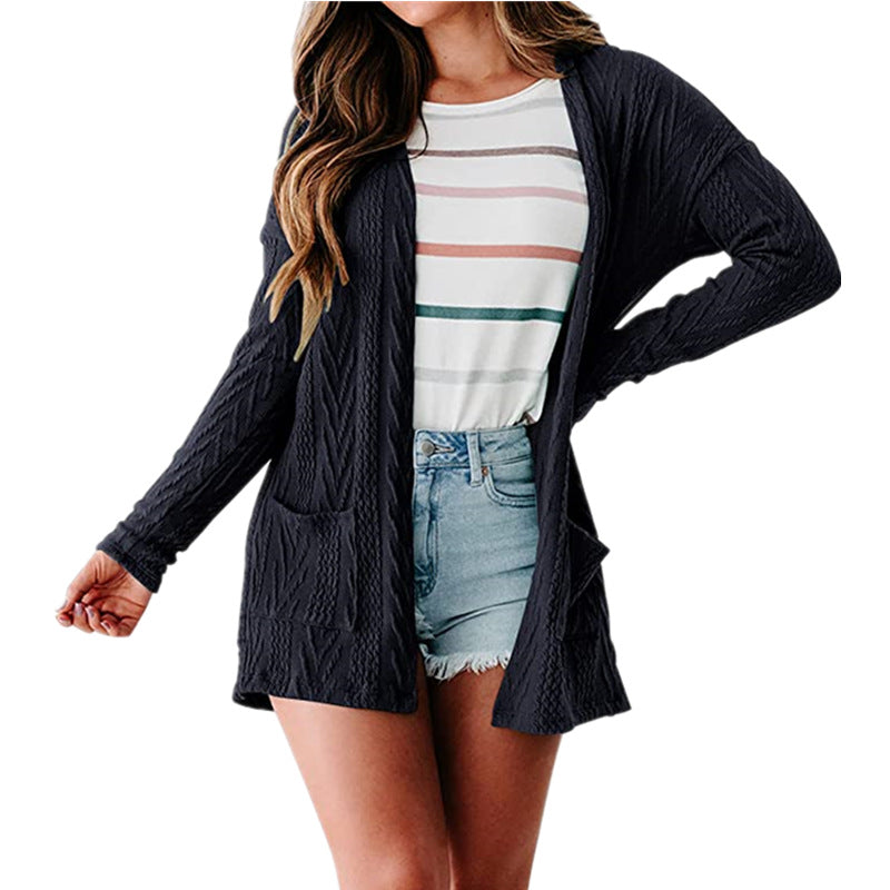 Pocket Panel Cardigan Sweater