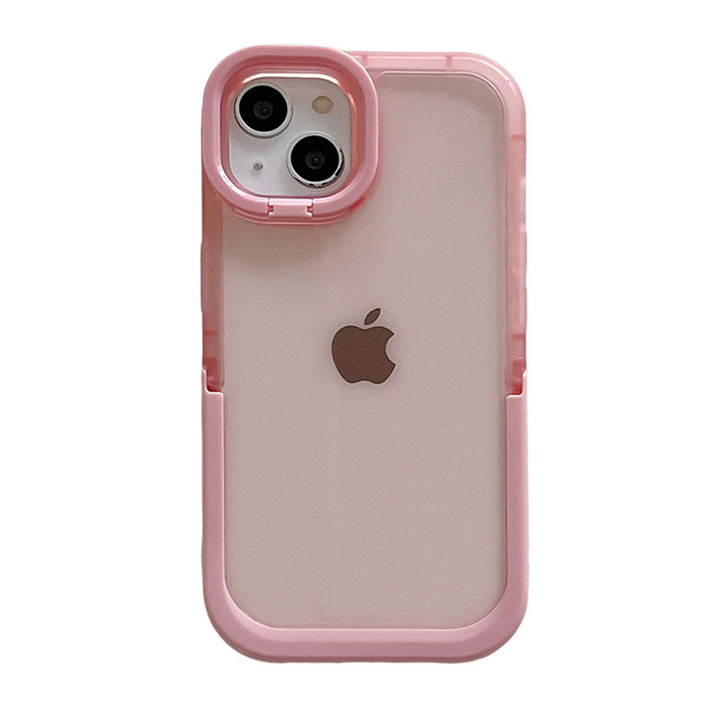 Double Stand Transparent TPU Iphone Case