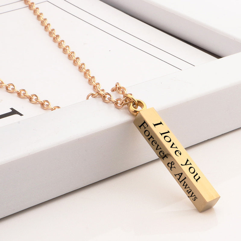 Stainless Steel Wishing Post Pendant Necklace