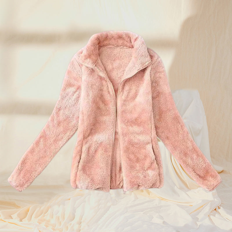 Coral Fleece Stand Collar Jacket