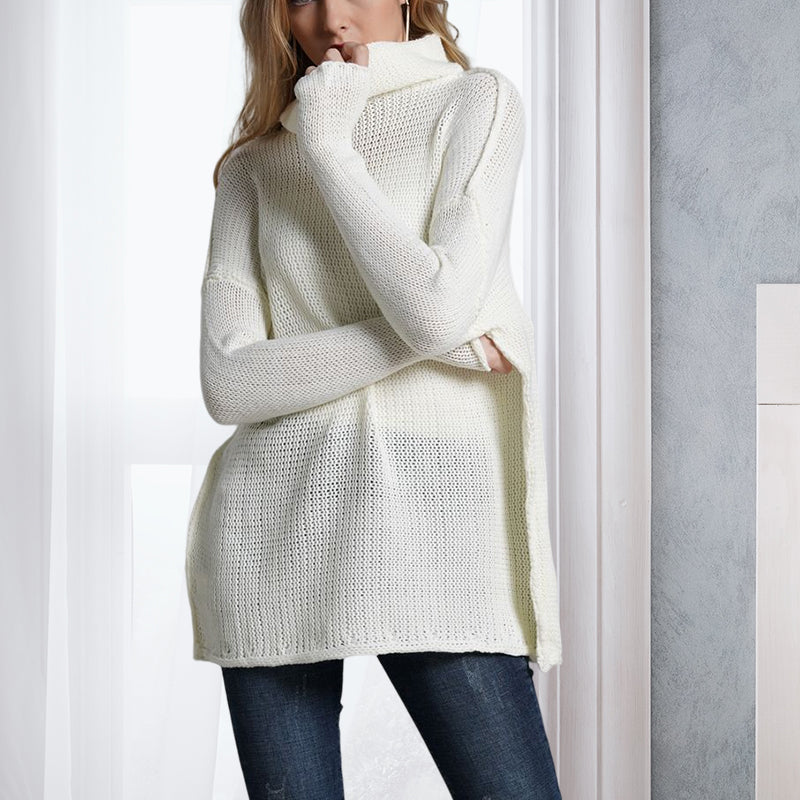 Turtleneck Long Solid Sweater