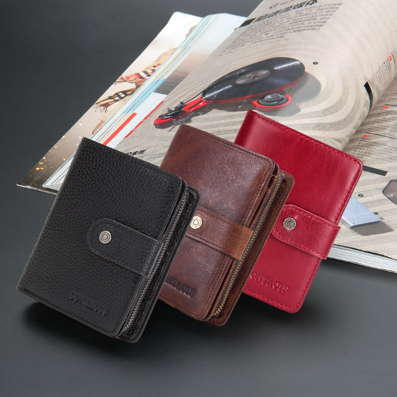 Genuine Leather Passport Holder Cover Wallet with Multi Card Slots