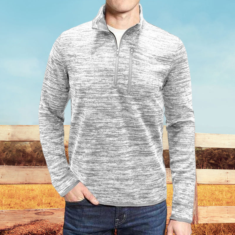 Men's autumn and winter zipper turtleneck t-shirt