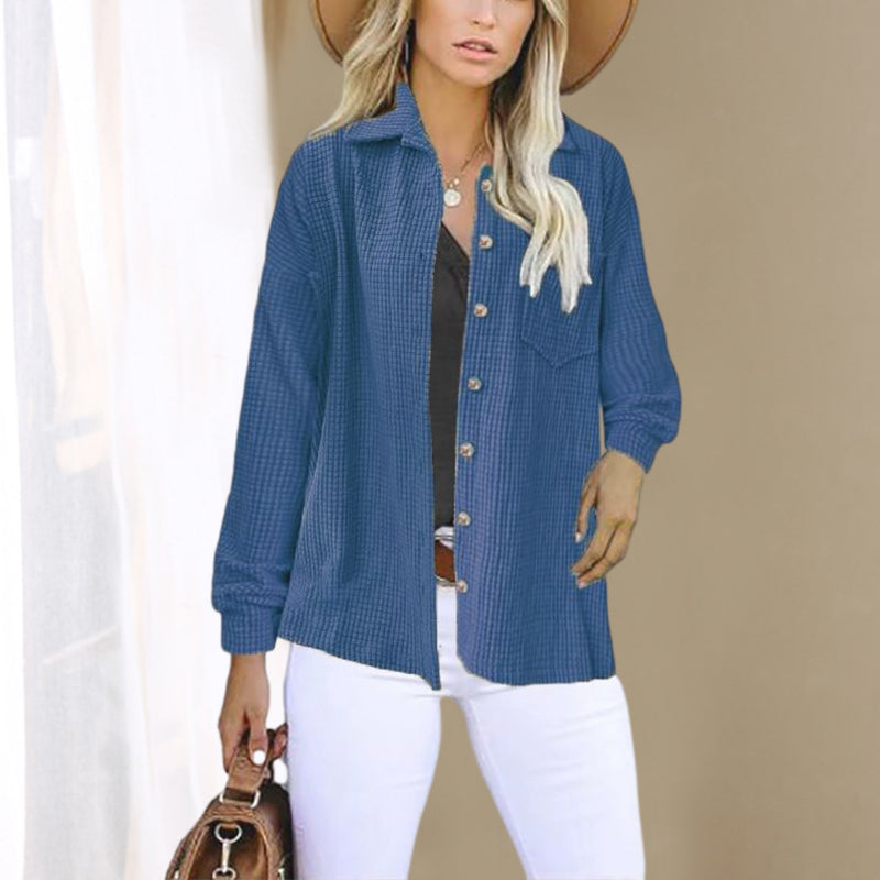 Corncloth Button Long Sleeve Cardigan