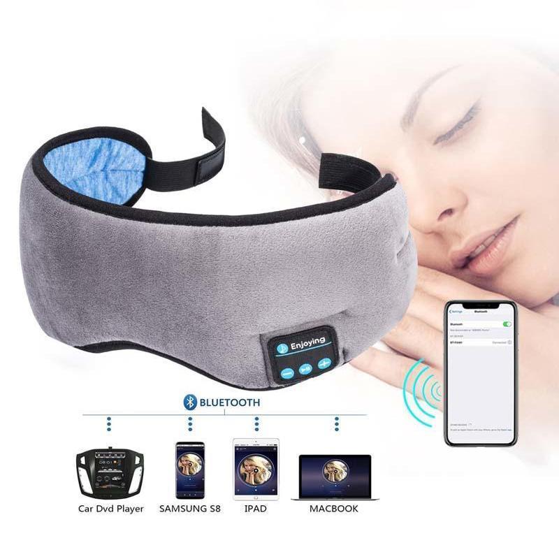 Sleep mask with wireless stereo bluetooth earphone